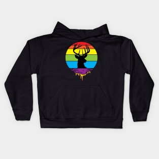 Buck Head Rainbow Sunset Kids Hoodie